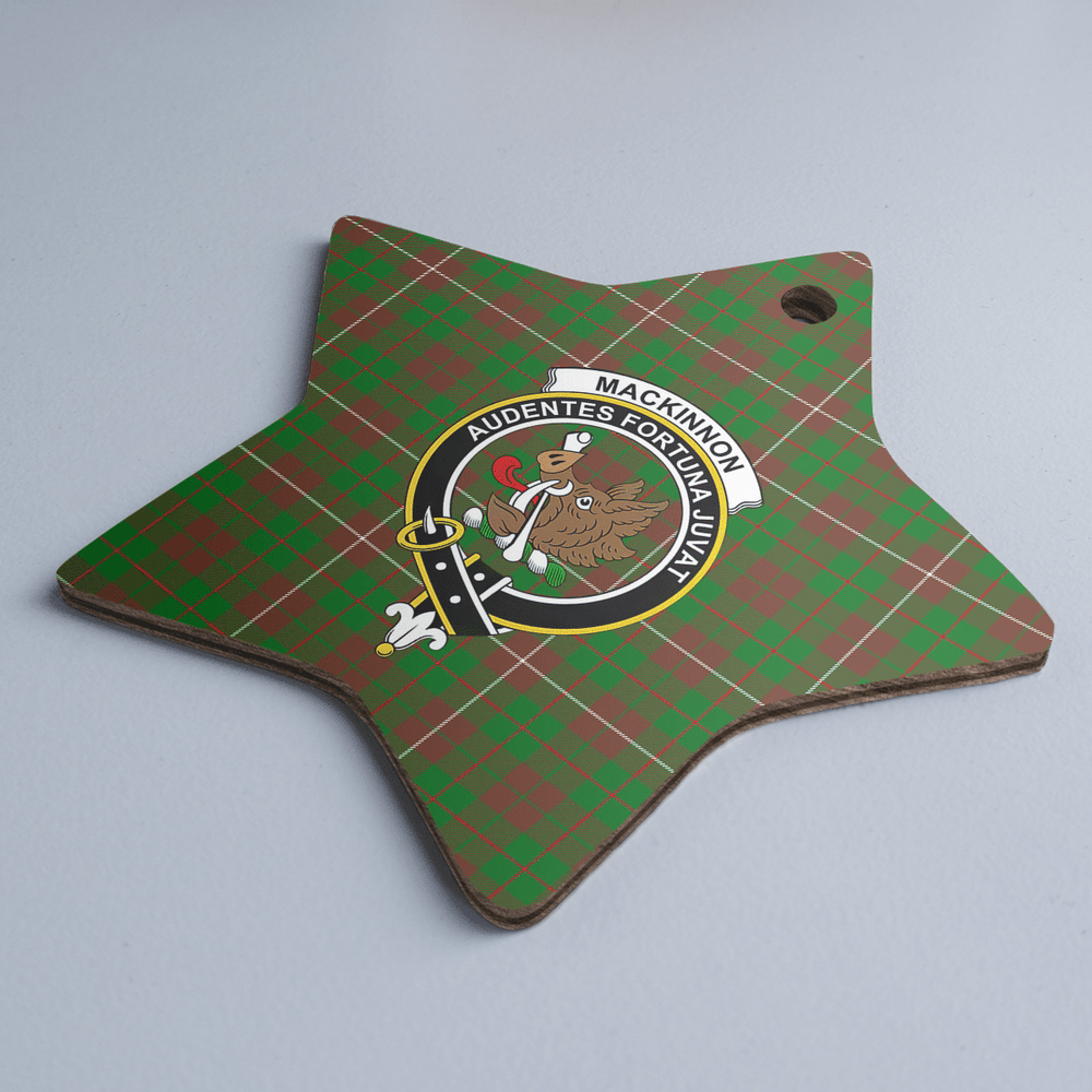 Clan MacKinnon Hunting Modern Tartan Crest Star Ceramic Ornament OX83 MacKinnon Hunting Modern Tartan Tartan Christmas