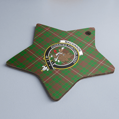 Clan MacKinnon Hunting Modern Tartan Crest Star Ceramic Ornament OX83 MacKinnon Hunting Modern Tartan Tartan Christmas