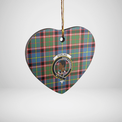 Clan Stirling (of Keir) Tartan Crest Heart Ceramic Ornament JD87 Stirling (of Keir) Tartan Tartan Christmas