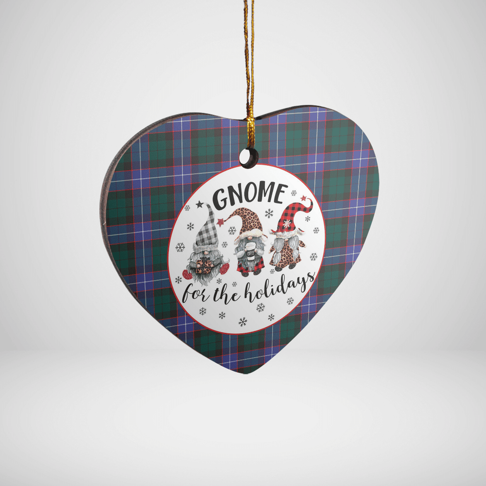 Clan Hunter Modern Tartan Tartan Crest Gnome Heart Ceramic Ornament UA85 Hunter Modern Tartan Tartan Christmas