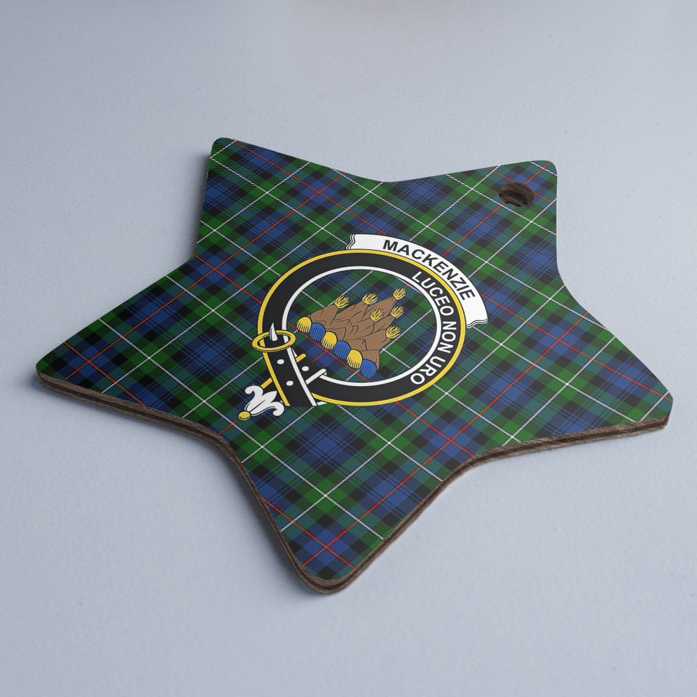 Clan MacKenzie Modern Tartan Crest Star Ceramic Ornament KJ53 MacKenzie Modern Tartan Tartan Christmas