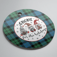 Clan MacKay Ancient Tartan Tartan Crest Gnome Round Ceramic Ornament VM61 MacKay Ancient Tartan Tartan Christmas