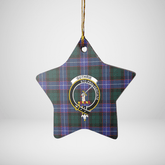 Clan Guthrie Modern Tartan Crest Star Ceramic Ornament WK82 Guthrie Modern Tartan Tartan Christmas