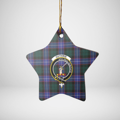 Clan Guthrie Modern Tartan Crest Star Ceramic Ornament WK82 Guthrie Modern Tartan Tartan Christmas