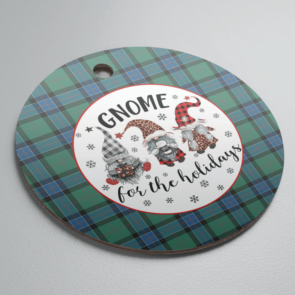 Clan Sinclair Hunting Ancient Tartan Tartan Crest Gnome Round Ceramic Ornament HM52 Sinclair Hunting Ancient Tartan Tartan Christmas
