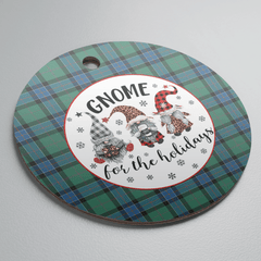 Clan Sinclair Hunting Ancient Tartan Tartan Crest Gnome Round Ceramic Ornament HM52 Sinclair Hunting Ancient Tartan Tartan Christmas