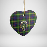Clan Watson Modern Tartan Crest Heart Ceramic Ornament WW72 Watson Modern Tartan Tartan Christmas
