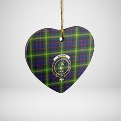 Clan Watson Modern Tartan Crest Heart Ceramic Ornament WW72 Watson Modern Tartan Tartan Christmas
