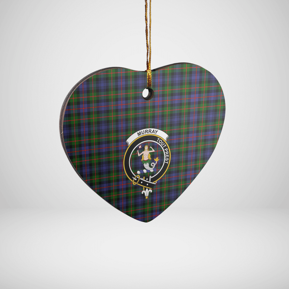 Clan Murray of Atholl Modern Tartan Crest Heart Ceramic Ornament JB19 Murray of Atholl Modern Tartan Tartan Christmas