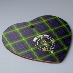 Clan Watson Modern Tartan Crest Heart Ceramic Ornament WW72 Watson Modern Tartan Tartan Christmas