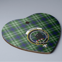 Clan Tweedside District Tartan Crest Heart Ceramic Ornament EE62 Tweedside District Tartan Tartan Christmas