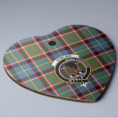 Clan Stirling (of Keir) Tartan Crest Heart Ceramic Ornament JD87 Stirling (of Keir) Tartan Tartan Christmas