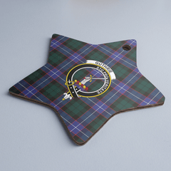 Clan Guthrie Modern Tartan Crest Star Ceramic Ornament WK82 Guthrie Modern Tartan Tartan Christmas