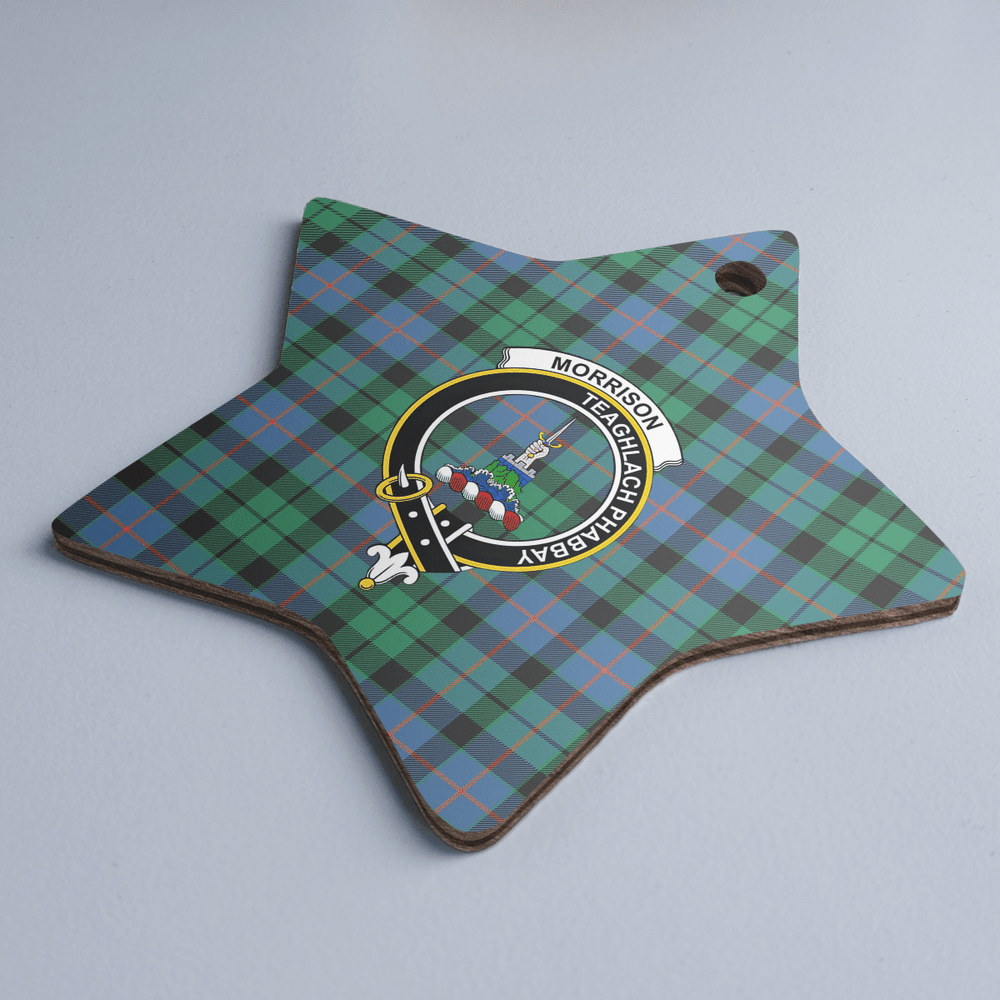 Clan Morrison Ancient Tartan Crest Star Ceramic Ornament QN75 Morrison Ancient Tartan Tartan Christmas