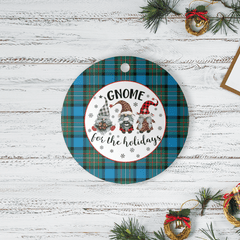 Clan Fergusson Ancient Tartan Tartan Crest Gnome Round Ceramic Ornament RB76 Fergusson Ancient Tartan Tartan Christmas