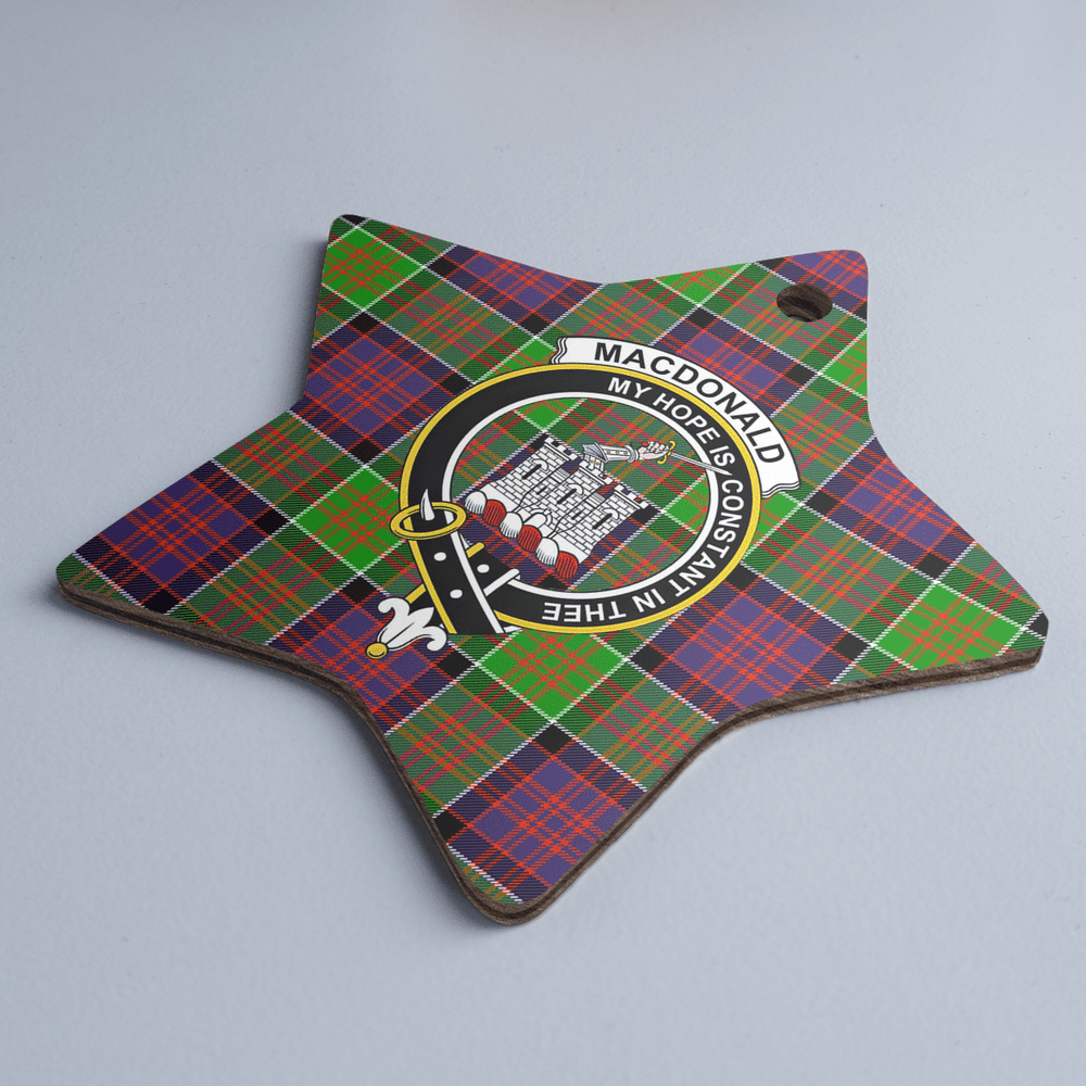 Clan MacDonald of Clanranald Tartan Crest Star Ceramic Ornament UE66 MacDonald of Clanranald Tartan Tartan Christmas