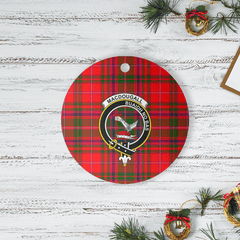 Clan MacDougall Modern Tartan Crest Round Ceramic Ornament OD89 MacDougall Modern Tartan Tartan Christmas