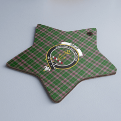 Clan Gray Hunting Tartan Crest Star Ceramic Ornament QJ14 Gray Hunting Tartan Tartan Christmas