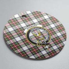 Clan Stewart Dress Modern Tartan Crest Round Ceramic Ornament FC50 Stewart Dress Modern Tartan Tartan Christmas