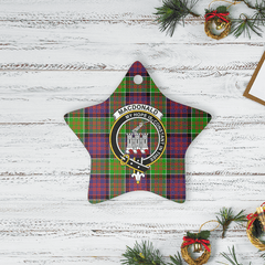 Clan MacDonald of Clanranald Tartan Crest Star Ceramic Ornament UE66 MacDonald of Clanranald Tartan Tartan Christmas