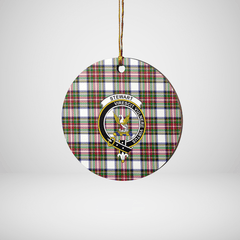Clan Stewart Dress Modern Tartan Crest Round Ceramic Ornament FC50 Stewart Dress Modern Tartan Tartan Christmas