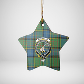 Clan MacMillan Hunting Ancient Tartan Crest Star Ceramic Ornament MY95 MacMillan Hunting Ancient Tartan Tartan Christmas