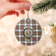 Clan Stewart Dress Modern Tartan Crest Round Ceramic Ornament FC50 Stewart Dress Modern Tartan Tartan Christmas