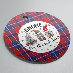 Clan Wishart Dress Tartan Tartan Crest Gnome Round Ceramic Ornament NM18 Wishart Dress Tartan Tartan Christmas