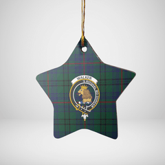 Clan Walker Hunting Modern Tartan Crest Star Ceramic Ornament CH89 Walker Hunting Modern Tartan Tartan Christmas