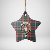 Clan MacFarlane Hunting Modern Tartan Crest Star Ceramic Ornament AA17 MacFarlane Hunting Modern Tartan Tartan Christmas