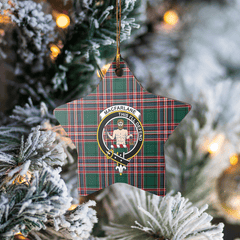 Clan MacFarlane Hunting Modern Tartan Crest Star Ceramic Ornament AA17 MacFarlane Hunting Modern Tartan Tartan Christmas