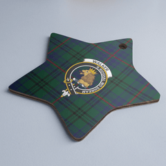 Clan Walker Hunting Modern Tartan Crest Star Ceramic Ornament CH89 Walker Hunting Modern Tartan Tartan Christmas