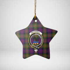 Clan MacDonnell of Glengarry Modern Tartan Crest Star Ceramic Ornament VU93 MacDonnell of Glengarry Modern Tartan Tartan Christmas