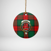 Clan Stewart Atholl Modern Tartan Crest Round Ceramic Ornament EB35 Stewart Atholl Modern Tartan Tartan Christmas