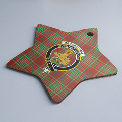 Clan MacGillivray Hunting Ancient Tartan Crest Star Ceramic Ornament QR27 MacGillivray Hunting Ancient Tartan Tartan Christmas