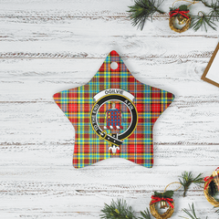 Clan Ogilvie Tartan Crest Star Ceramic Ornament AA39 Ogilvie Tartan Tartan Christmas