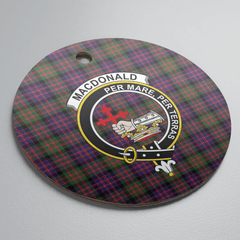 Clan MacDonald Modern Tartan Crest Round Ceramic Ornament KP91 MacDonald Modern Tartan Tartan Christmas