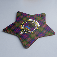 Clan MacDonnell of Glengarry Modern Tartan Crest Star Ceramic Ornament VU93 MacDonnell of Glengarry Modern Tartan Tartan Christmas