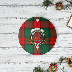 Clan Stewart Atholl Modern Tartan Crest Round Ceramic Ornament EB35 Stewart Atholl Modern Tartan Tartan Christmas
