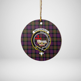 Clan MacDonald Modern Tartan Crest Round Ceramic Ornament KP91 MacDonald Modern Tartan Tartan Christmas