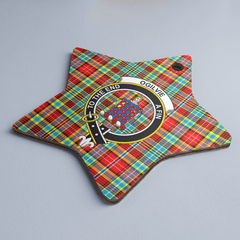 Clan Ogilvie Tartan Crest Star Ceramic Ornament AA39 Ogilvie Tartan Tartan Christmas