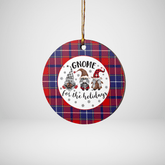 Clan Wishart Dress Tartan Tartan Crest Gnome Round Ceramic Ornament NM18 Wishart Dress Tartan Tartan Christmas