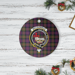 Clan MacDonald Modern Tartan Crest Round Ceramic Ornament KP91 MacDonald Modern Tartan Tartan Christmas
