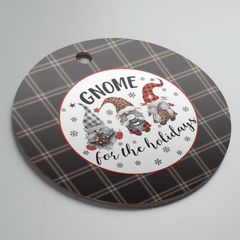 Clan Eternity Tartan Tartan Crest Gnome Round Ceramic Ornament EK60 Eternity Tartan Tartan Christmas