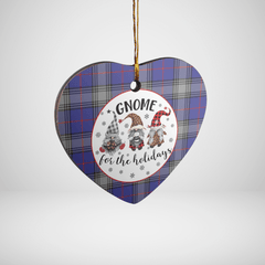 Clan Kinnaird Tartan Tartan Crest Gnome Heart Ceramic Ornament JP51 Kinnaird Tartan Tartan Christmas