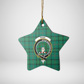 Clan Ross Hunting Ancient Tartan Crest Star Ceramic Ornament RB15 Ross Hunting Ancient Tartan Tartan Christmas