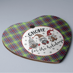 Clan Clephane Tartan Tartan Crest Gnome Heart Ceramic Ornament DI84 Clephane Tartan Tartan Christmas