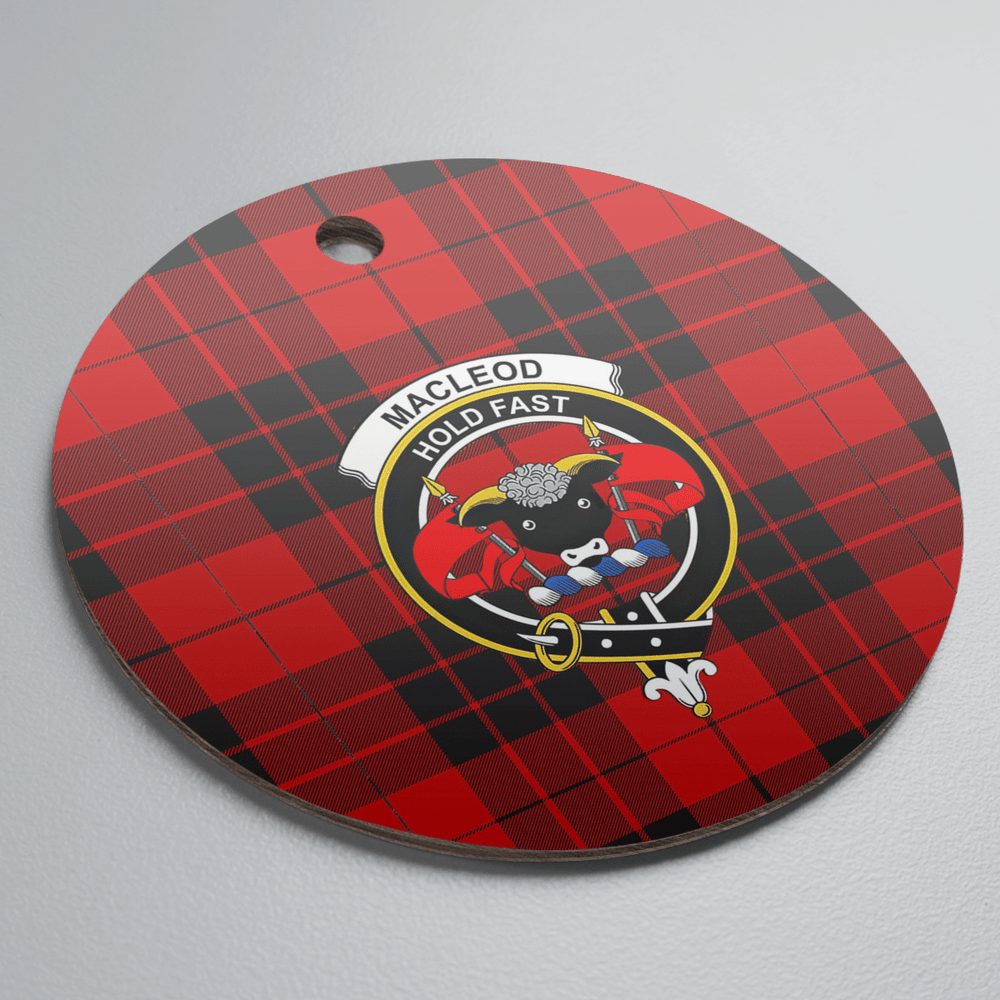Clan MacLeod of Raasay Tartan Crest Round Ceramic Ornament NZ99 MacLeod of Raasay Tartan Tartan Christmas