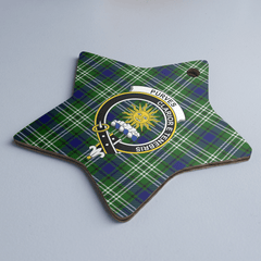 Clan Purves (Tweedside) Tartan Crest Star Ceramic Ornament QH73 Purves (Tweedside) Tartan Tartan Christmas