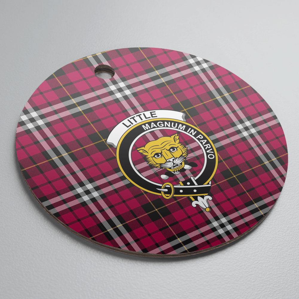 Clan Little Tartan Crest Round Ceramic Ornament UR62 Little Tartan Tartan Christmas
